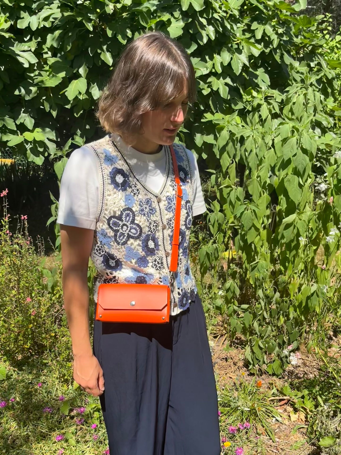 Pochette Luti / Cuir orange