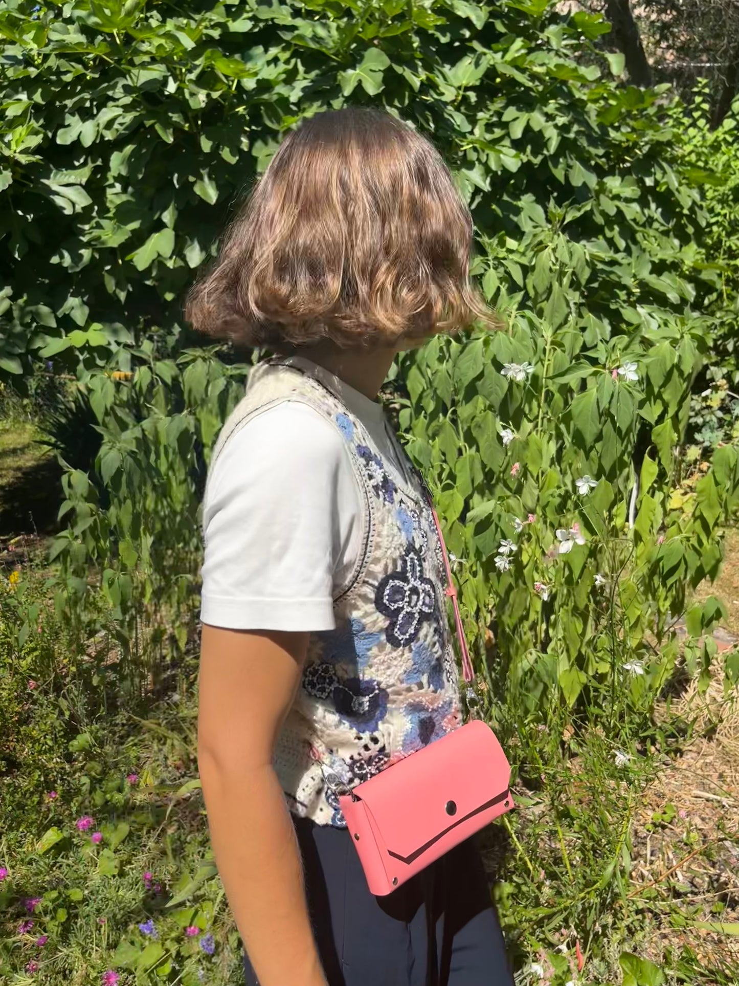 Pochette Luti / Cuir rose
