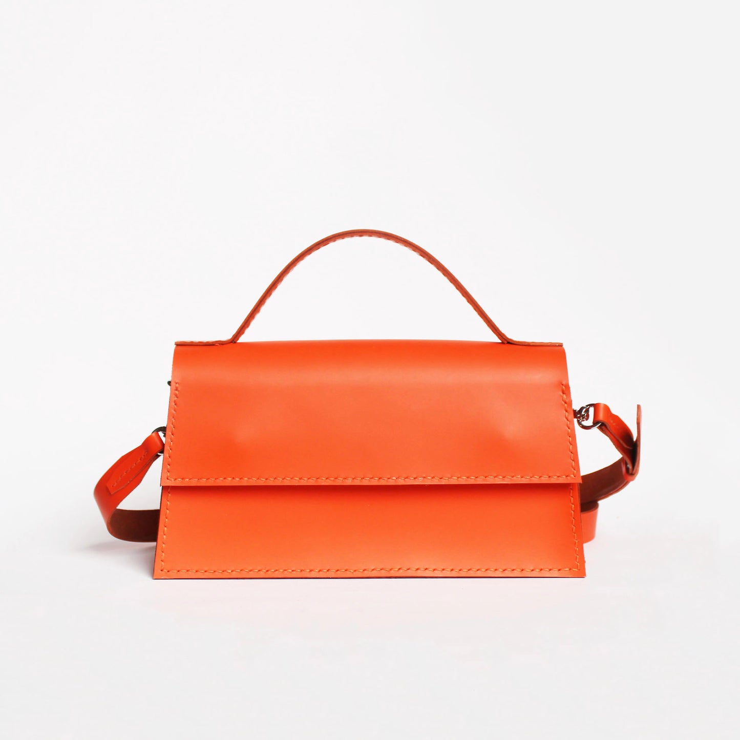 Sac Ava / Cuir orange vif