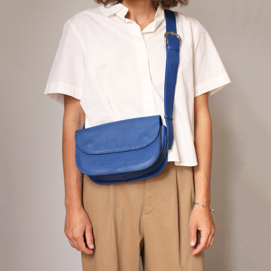 Sac Oscar / Cuir Bleu nuit
