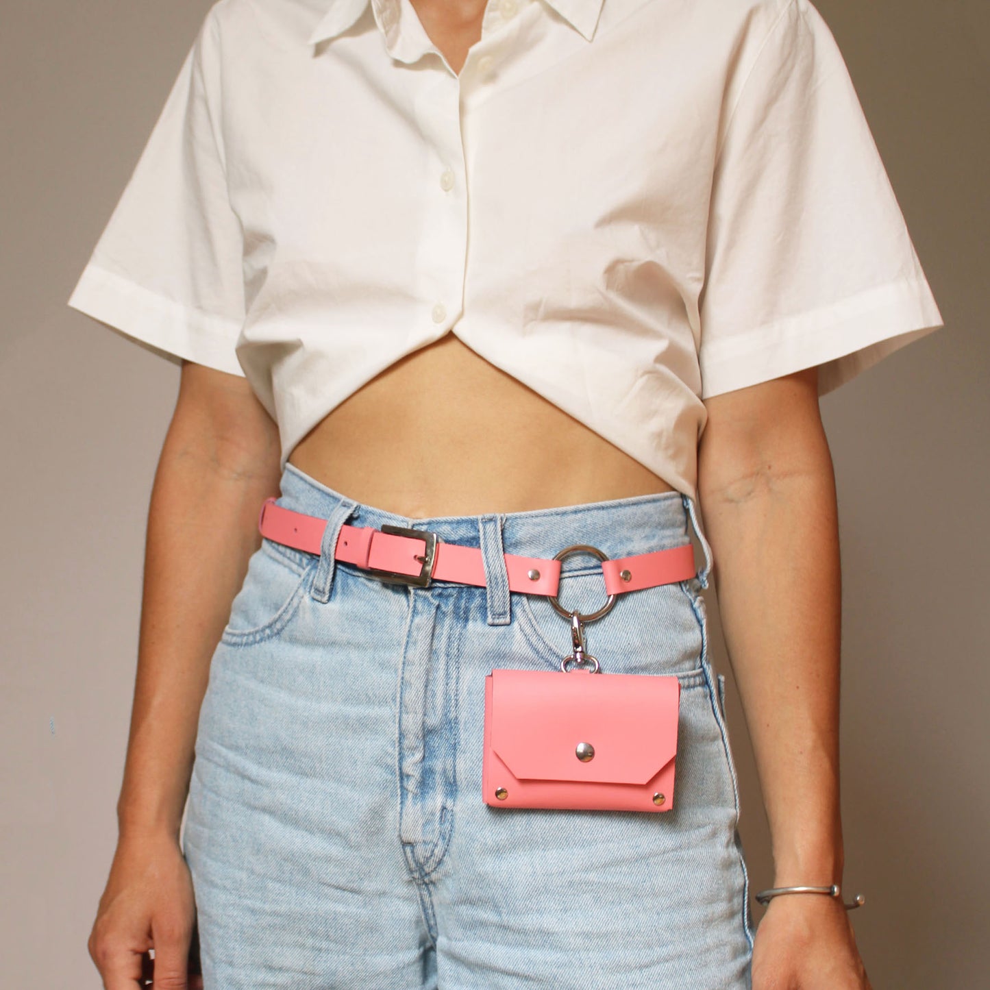 Ceinture Luti / Cuir rose