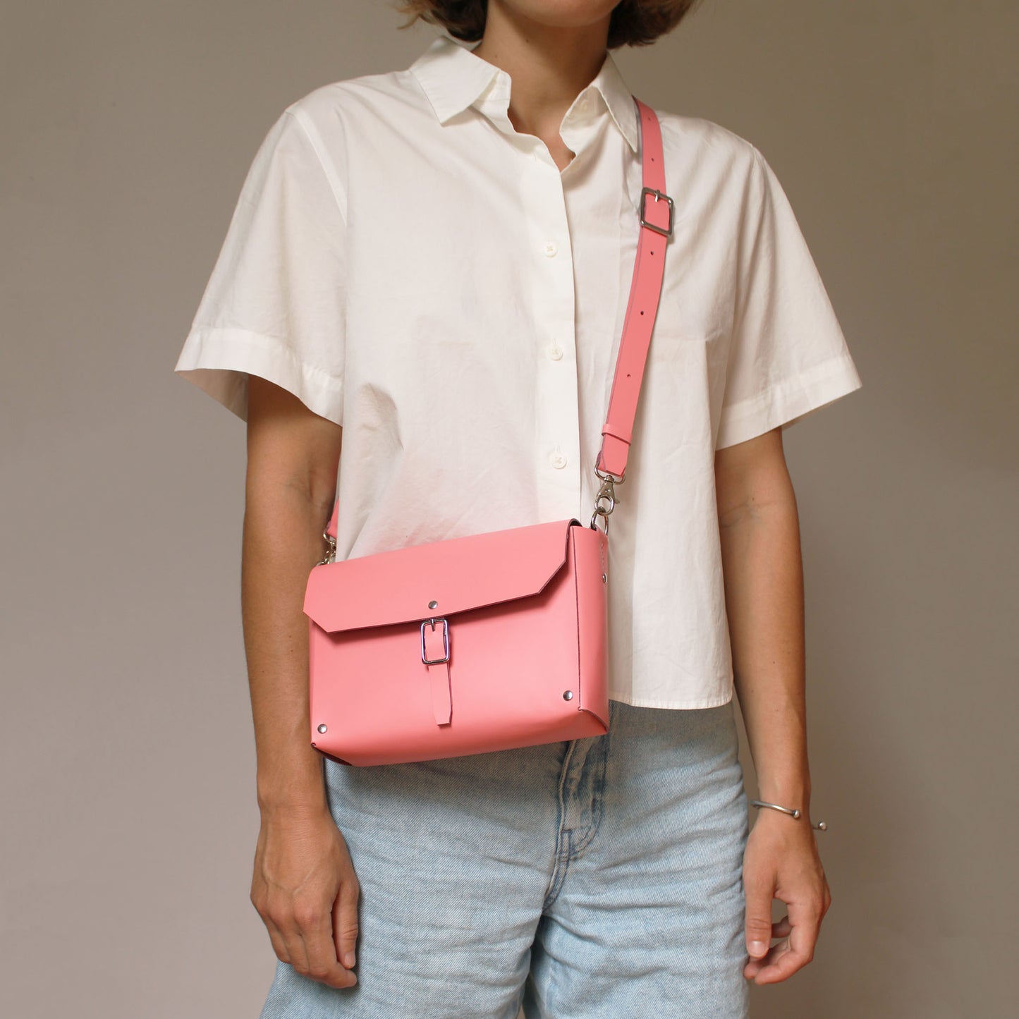 Sac Luti classique / Cuir rose