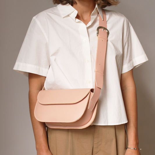 Sac Oscar / Cuir nude rosé
