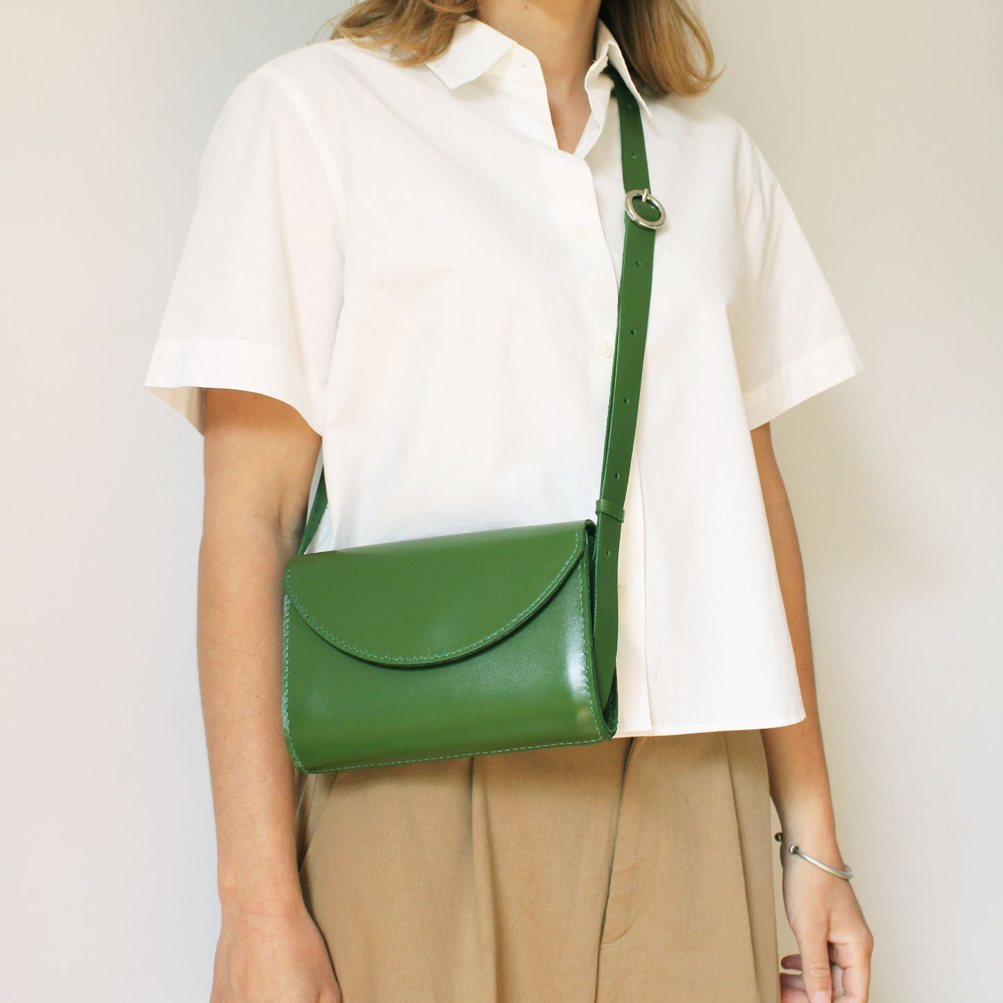 Camélia - Classique / Cuir vert olive