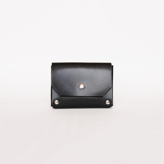 Porte-monnaie Luti / Cuir noir brillant