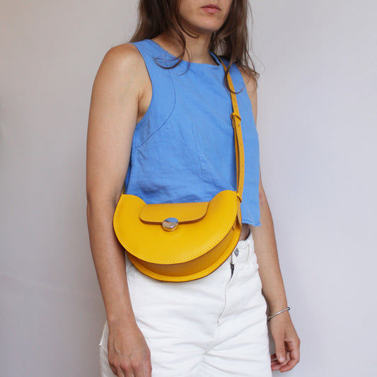 Sac Miro version O / Cuir jaune soleil