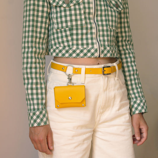 Ceinture Luti / cuir jaune soleil