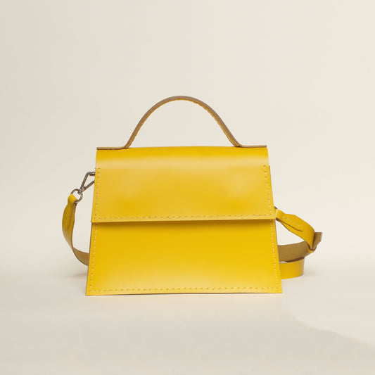 Sac Ava classique / cuir jaune soleil