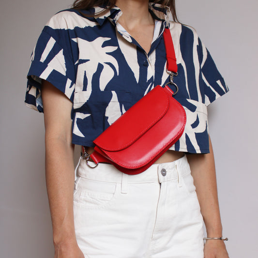 Banane Oscar / Cuir rouge vif