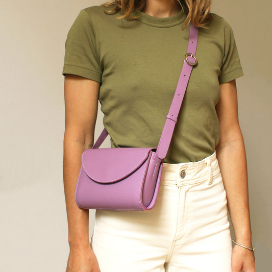 Sac Camélia - Classique /  Cuir Mauve