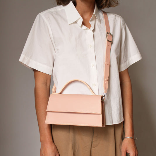Sac Ava / Cuir nude rosé