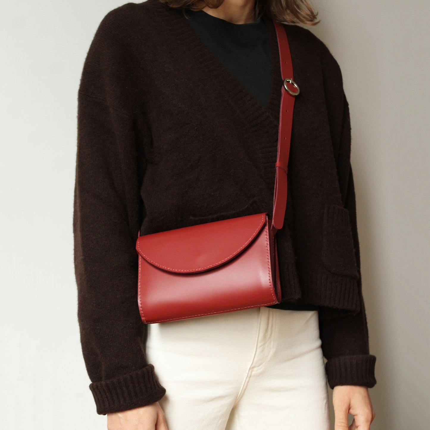 Sac Camélia classique / cuir bordeaux