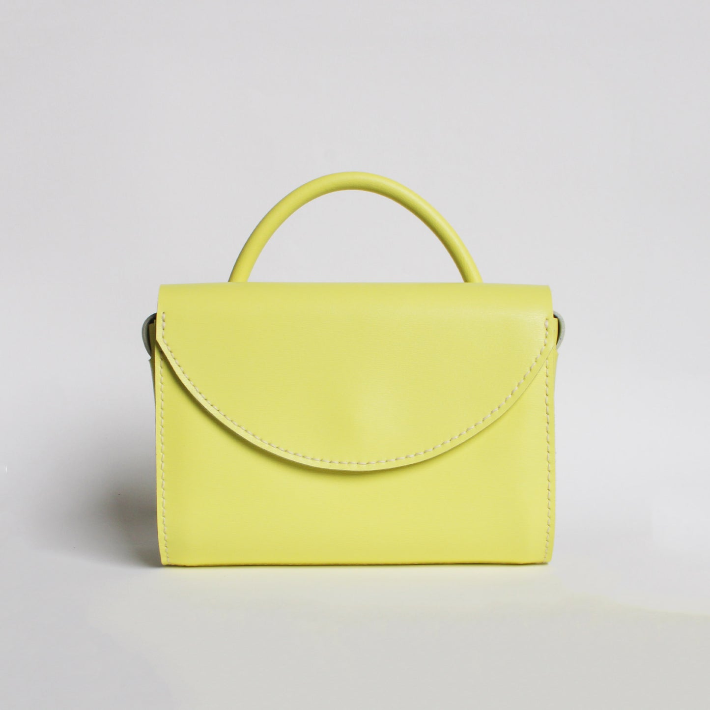 Sac Camélia - poignée / Cuir jaune