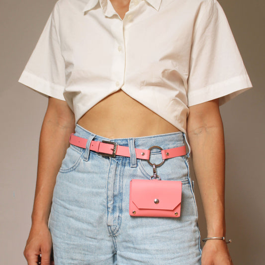 Ceinture Luti / Cuir rose
