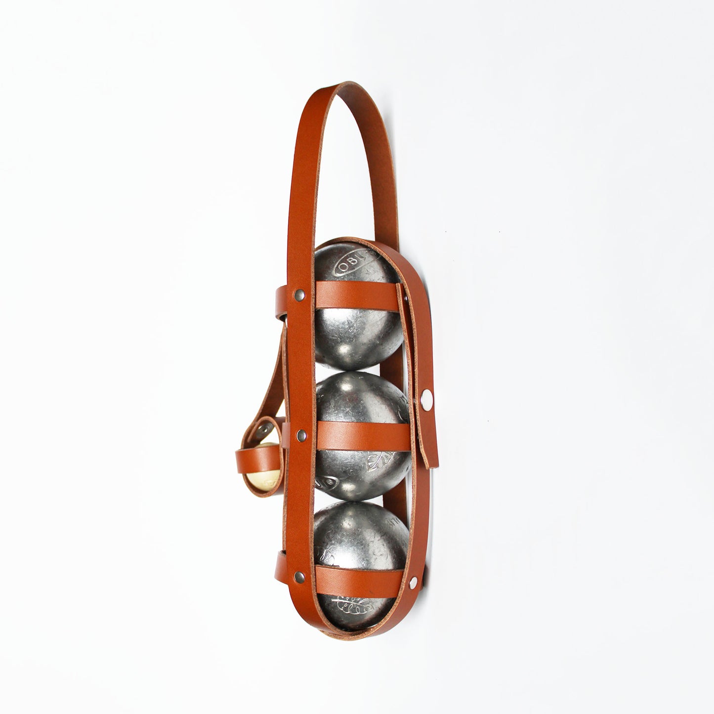 Etui à boules de pétanques / Cuir Caramel