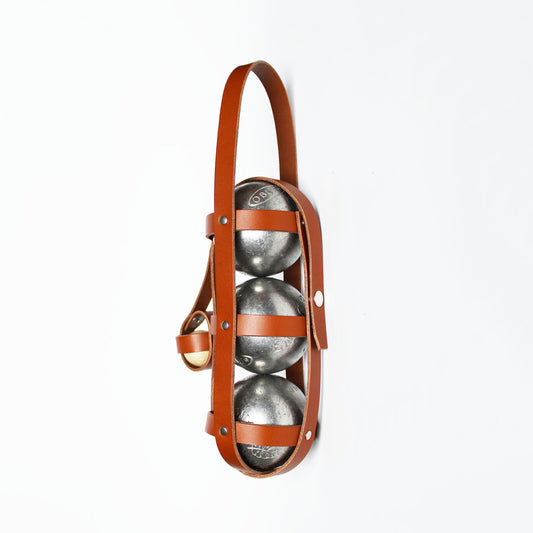 Etui à boules de pétanques / Cuir Caramel