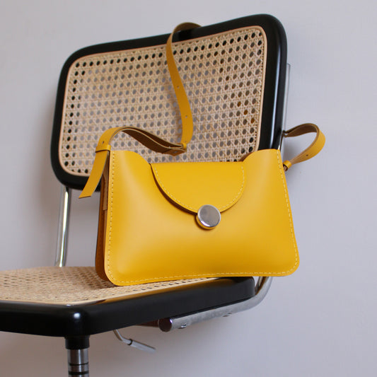 Sac Miro version M / Cuir jaune soleil