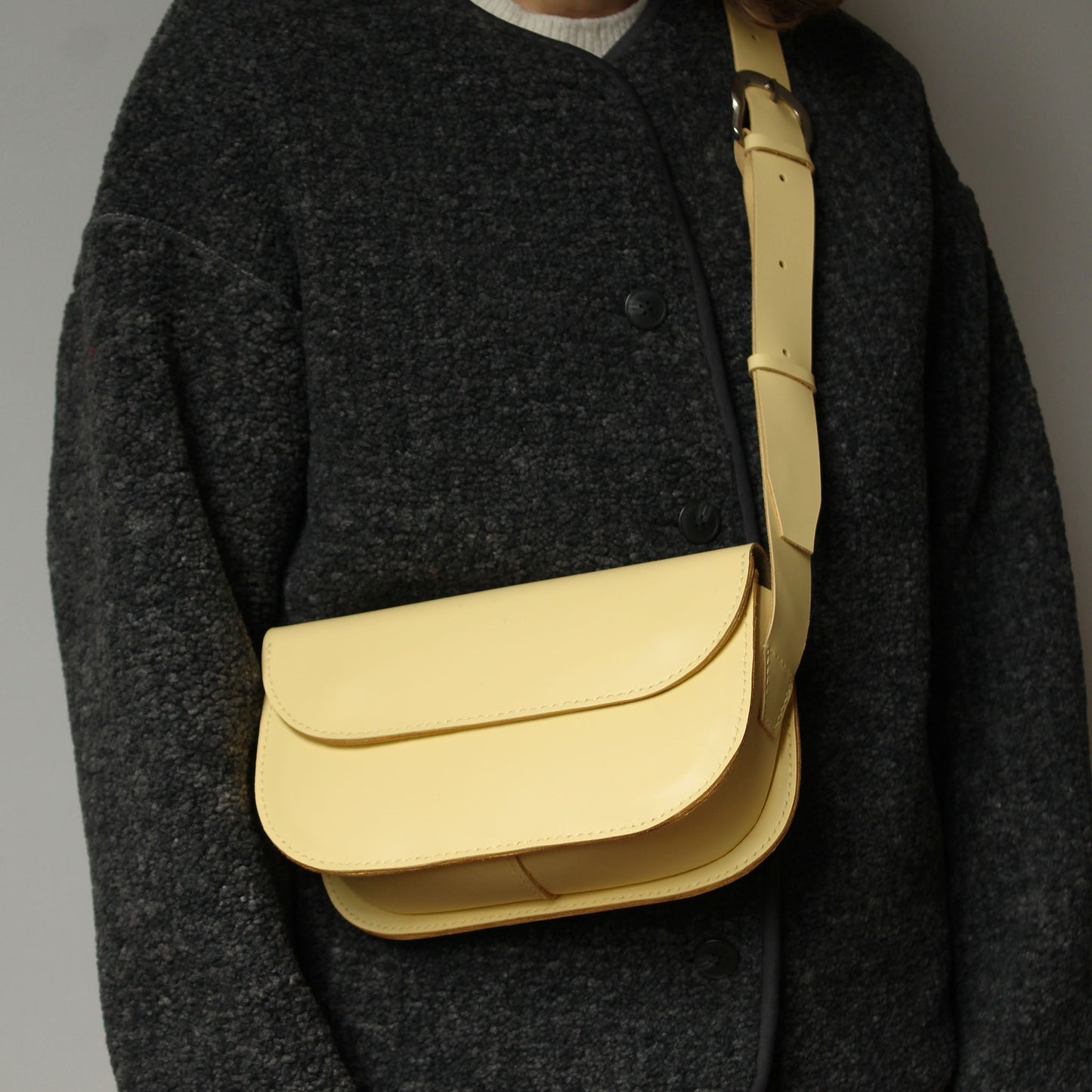 Sac Oscar / Cuir jaune beurre