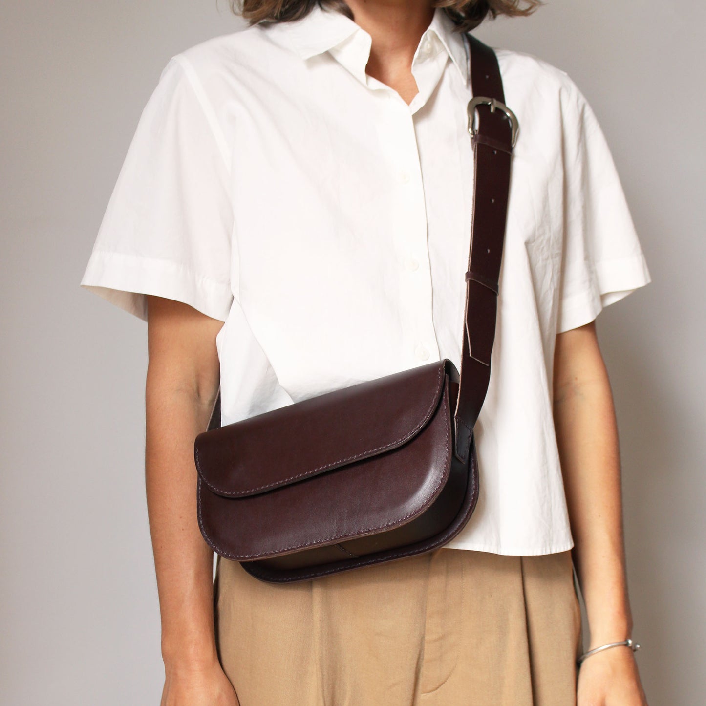 Sac Oscar / Cuir chocolat