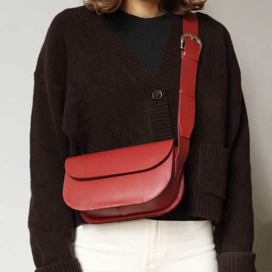 Sac Oscar / cuir bordeaux